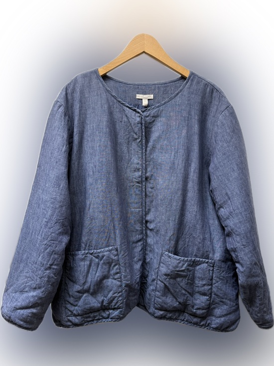 Eileen Fisher Jackets & Blazers - EILEEN FISHER 💯 Linen Organic Quilted Jacket